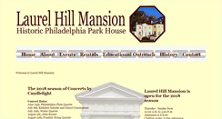Desktop Screenshot of laurelhillmansion.org